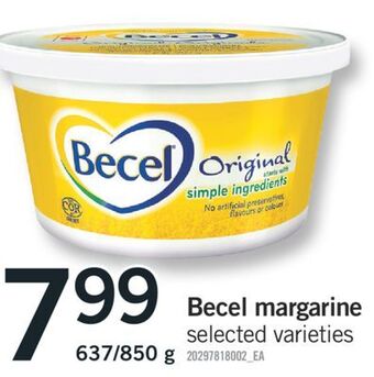 Fortinos Becel margarine offer