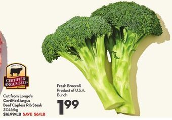 Longo's Cut from longo's certified angus beef capless rib steak offer