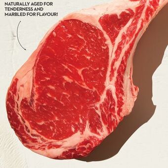 Longo's Cut certified angus beef tomahawk rib steak offer