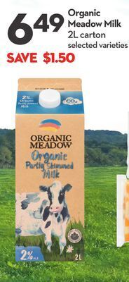Longo's Organic meadow milk offer