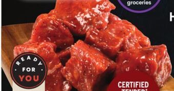 Sobeys Sterling silver fresh boneless korean bbq marinated bottom sirloin tri tip grilling steak cubes offer