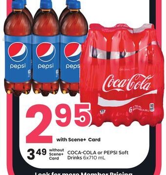 Sobeys Coca-cola or pepsi soft drinks offer