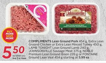 Sobeys Compliments lean ground pork offer