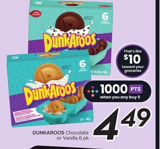 Sobeys Dunkaroos chocolate or vanilla offer