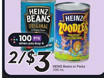 Sobeys Heinz beans or pasta offer