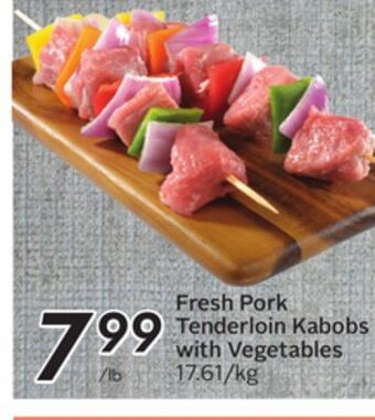 Sobeys Fresh pork tenderloin kabobs with vegetables offer