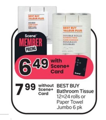 Sobeys Best buy bathroom tissue offer