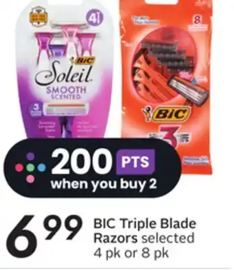 Sobeys Bic triple blade razors offer