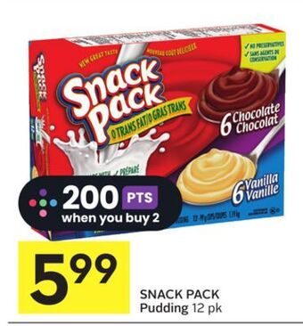 Foodland Snack pack pudding 12 pk offer