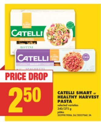 No Frills Catelli smart or healthy harvest pasta, 340/375 g offer