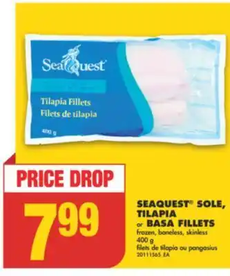 No Frills Seaquest® sole, tilapia or basa fillets, 400 g offer