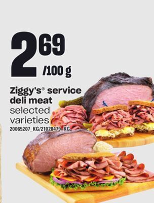 Independent Grocer Ziggy's® service deli meat offer