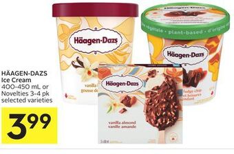 Foodland Häagen-dazs ice cream 400-450 ml or novelties 3-4 pk selected varieties offer