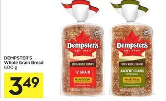 Foodland Dempster's whole grain bread 600 g offer