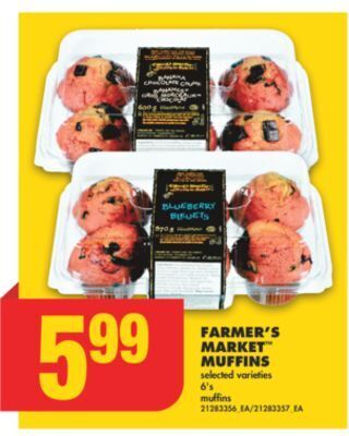 No Frills Farmer's market™ muffins, 6's offer