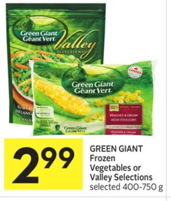 Foodland Green giant frozen vegetables or valley selections selected 400-750 g offer