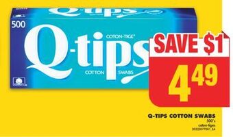 No Frills Q-tips cotton swabs, 500's offer