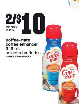 Loblaws Coffee-mate coffee enhancer, 946 ml offer