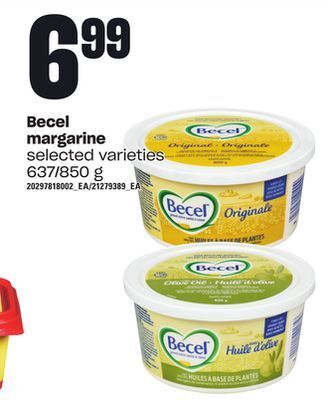 Loblaws Becel margarine, 637/850 g offer