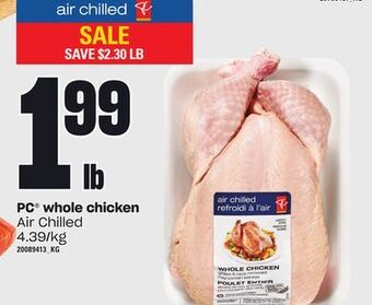 Loblaws Pc® whole chicken offer