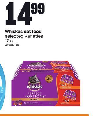 Loblaws Whiskas cat food, 12's offer