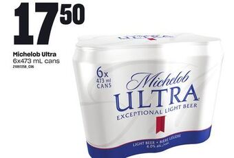 Loblaws Michelob ultra, 6x473 ml cans offer