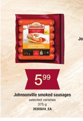 Loblaws Johnsonville smoked sausages, 375 g offer