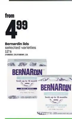Loblaws Bernardin lids, 12's offer
