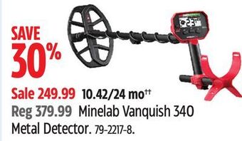 Canadian Tire Minelab vanquish 340 metal detector offer