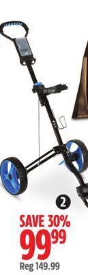 Canadian Tire Powerbilt cx3 3-wheel aluminum golf cart.powerbilt offer