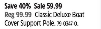 Canadian Tire Classic deluxe boat cover support pole offer
