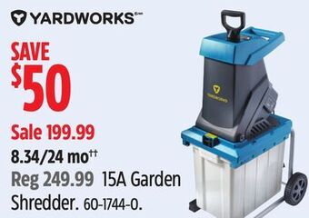 Canadian Tire Yardworks 15a garden shredder offer