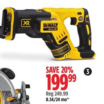 Canadian Tire Dewalt 20v max brushless compact reciprocating saw offer