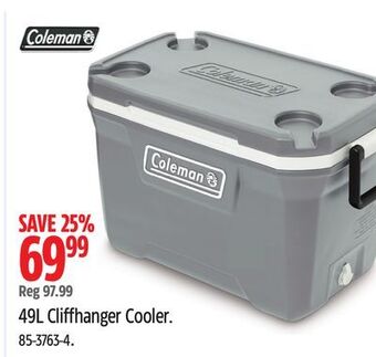 Canadian Tire Coleman 49l cliffhanger cooler offer