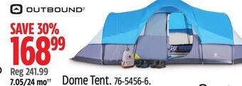 Canadian Tire Outbound dome tent offer