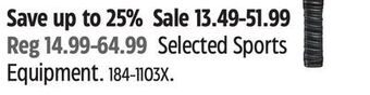Canadian Tire Head selected sports equipment offer