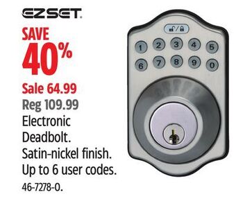 Canadian Tire Ezset electronic deadbolt offer