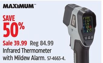 Canadian Tire Maximum infrared thermometer with mildew alarm offer