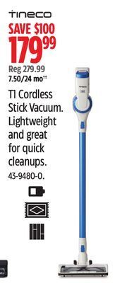 Canadian Tire Tineco t1 cordless stick vacuum offer