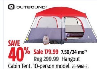Canadian Tire Outbound hangout cabin tent offer