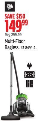 Canadian Tire Dirt devil multi-floor bagless canister vacuum offer