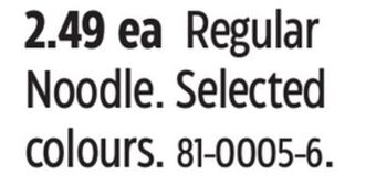 Canadian Tire Regular noodle offer