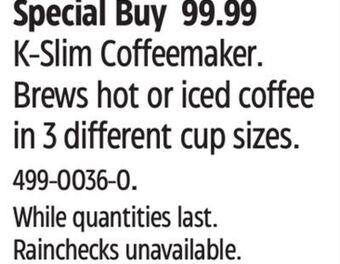 Canadian Tire Keurig k-slim coffeemaker offer