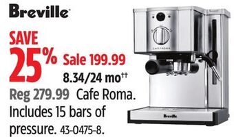 Canadian Tire Breville cafe roma offer