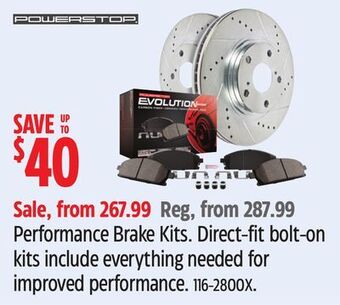 Canadian Tire Powerstop performance brake kits offer