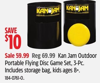 Canadian Tire Kan jam outdoor portable flying disc game set, 3-pc offer