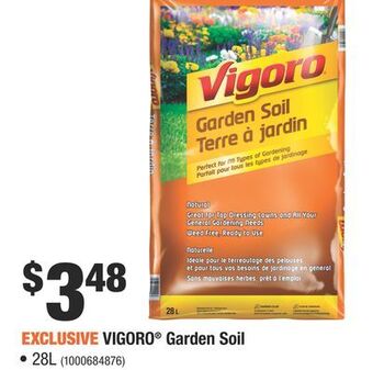 Home Depot Vigoro® garden soil offer
