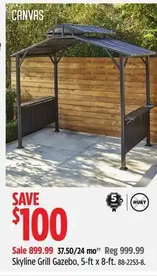 Canadian Tire Canvas skyline grill gazebo, 5-ft x 8-ft offer