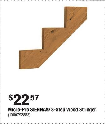 Home Depot Micro-pro sienna® 3-step wood stringer offer
