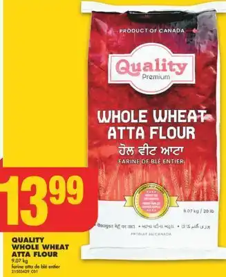 No Frills Quality whole wheat atta flour, 9.07 kg offer